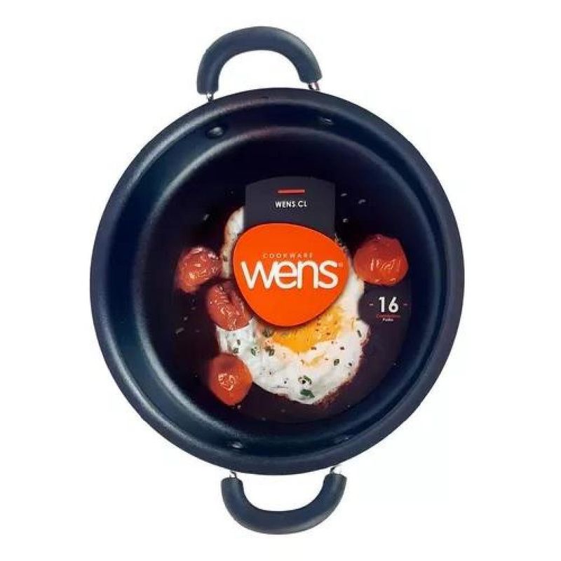 GENERICO - Paila Anti Adherente De 16 Cm Marca Wens Color Negro