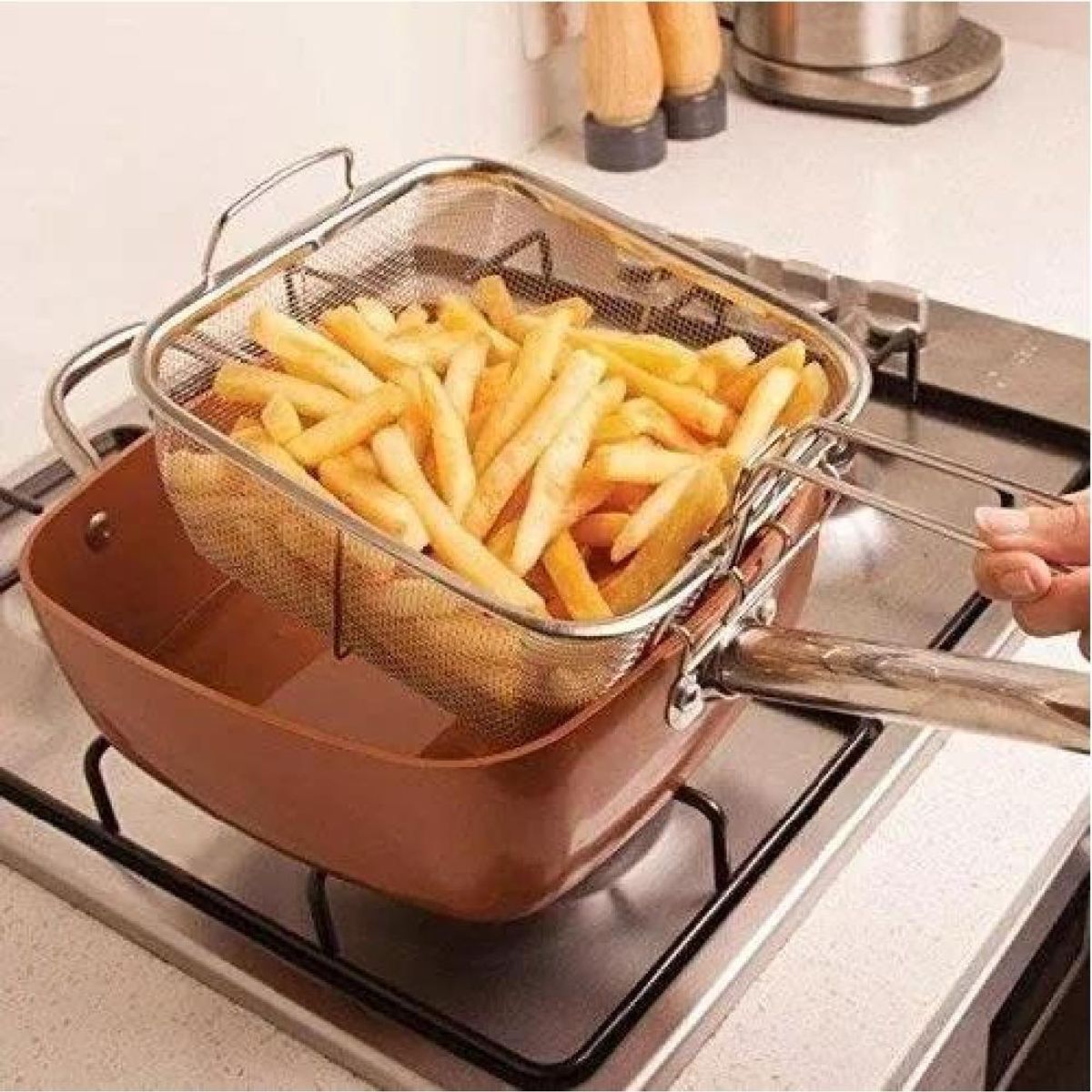 GENERICO - Sarten Antiadherente Cocina Set Cobre