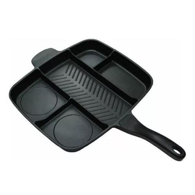 GENERICO - Sartén Multiuso 5 En 1 Anti Adherente Horno Cocina Color Negro