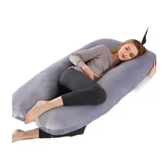 GENERICO - Cojín Almohada Maternal con Funda Extra Suave Gris