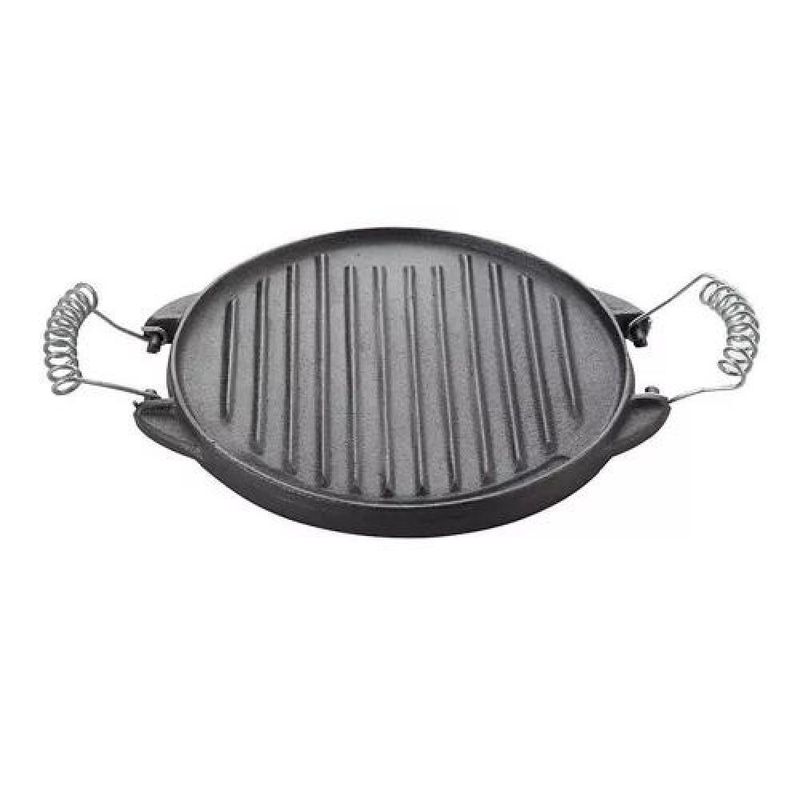 GENERICO - Plancha Churrasquera Reversible Fierro Fundido 25cm Cocina