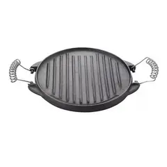 GENERICO - Plancha Churrasquera Reversible Fierro Fundido 25cm Cocina