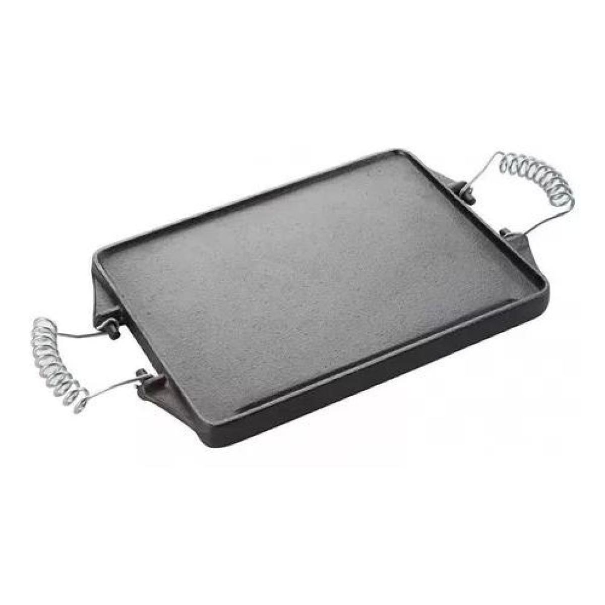 GENERICO - Plancha Churrasquera Reversible 27x21 Cm Hierro Fundido