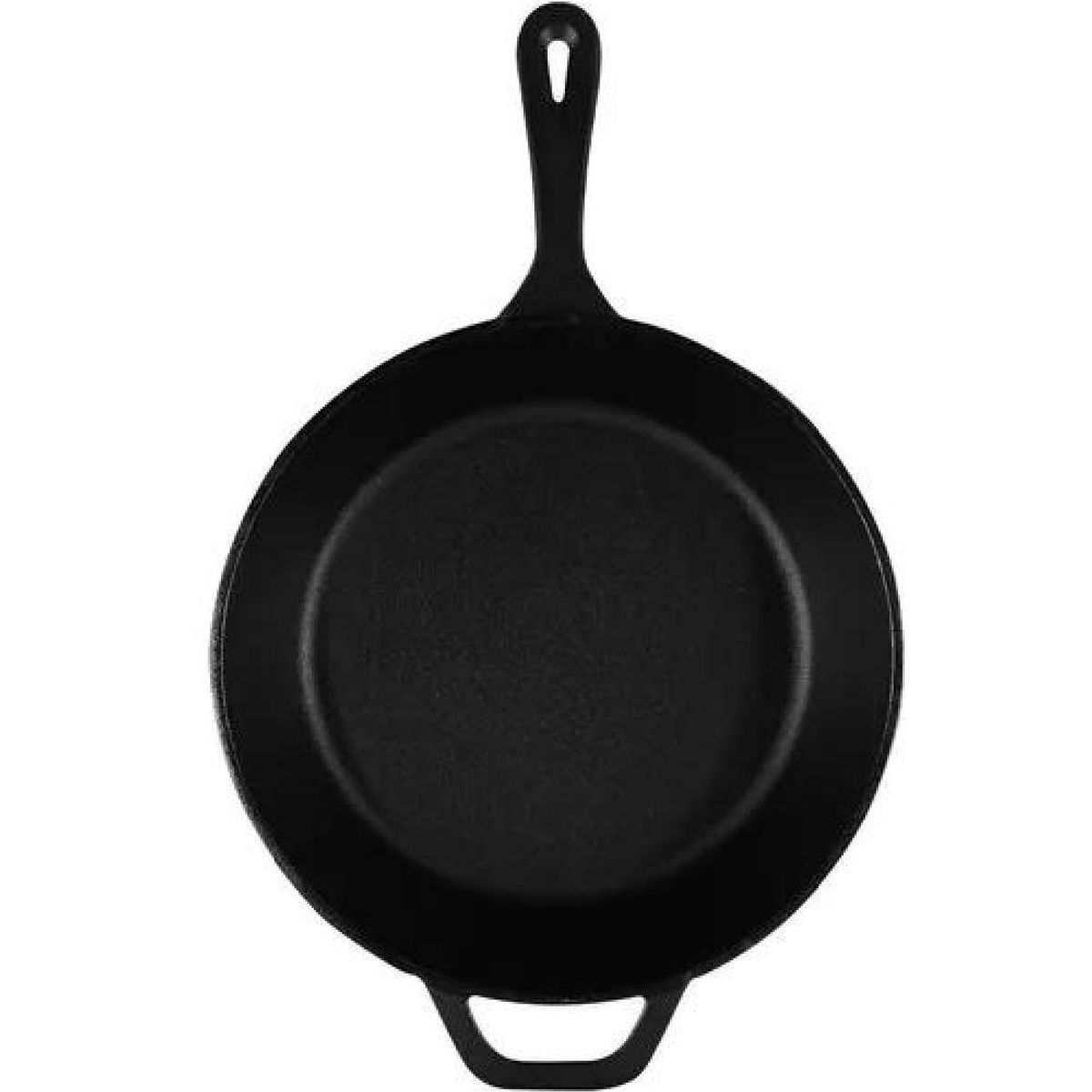 GENERICO - Dutch Oven Ø26cm 2 Sartenes Hierro Fundido + 2 Grip - Cukin Negro