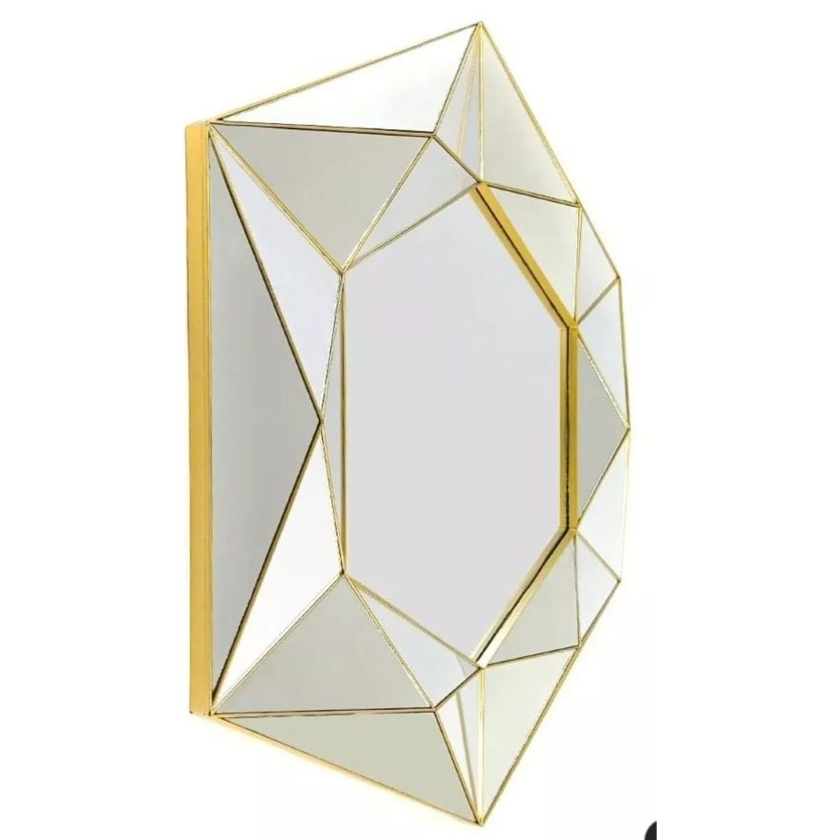 GENERICO - ELEGANTE ESPEJO DECORATIVO MACARENA DORADO 60 X 53CM