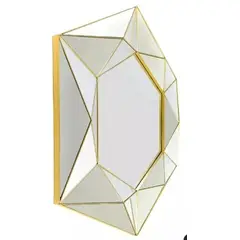GENERICO - ELEGANTE ESPEJO DECORATIVO MACARENA DORADO 60 X 53CM