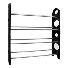 GENERICO - Rack zapatera organizador para 12 pares 4 niveles negro