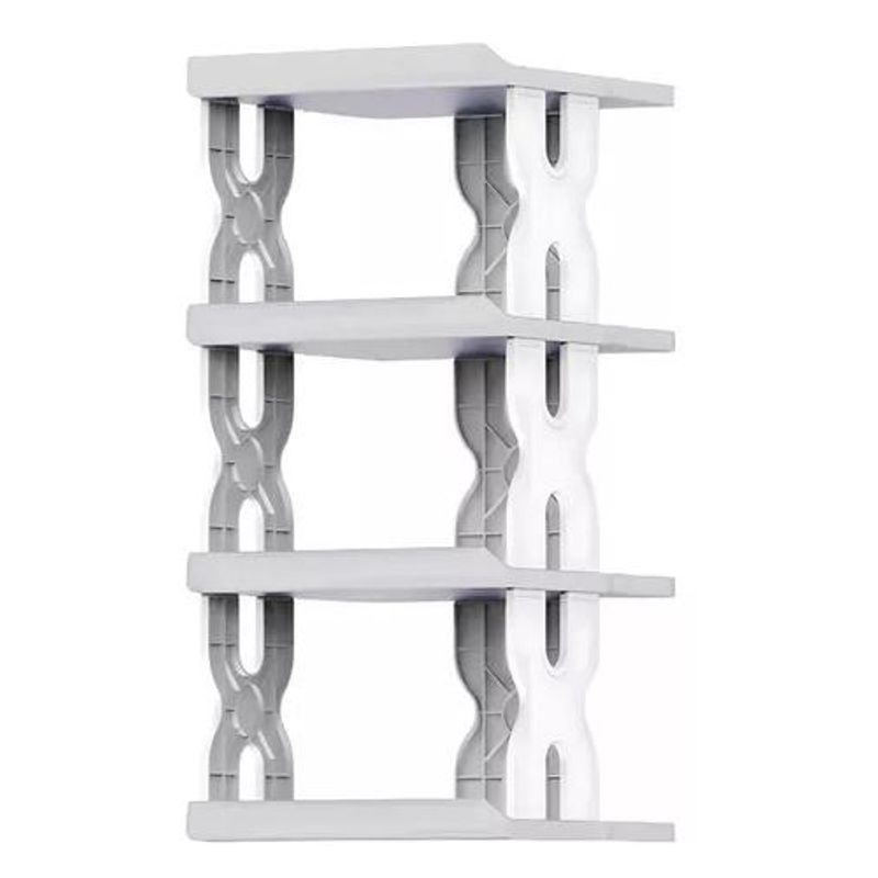 GENERICO - Zapatero armable de aluminio 4 pisos pequeño 56cmx26cm