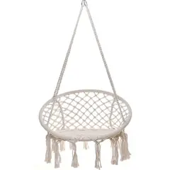 ART HOME - Silla Hamaca Colgante Arthome Columpio Tejido para Interior y Exterior