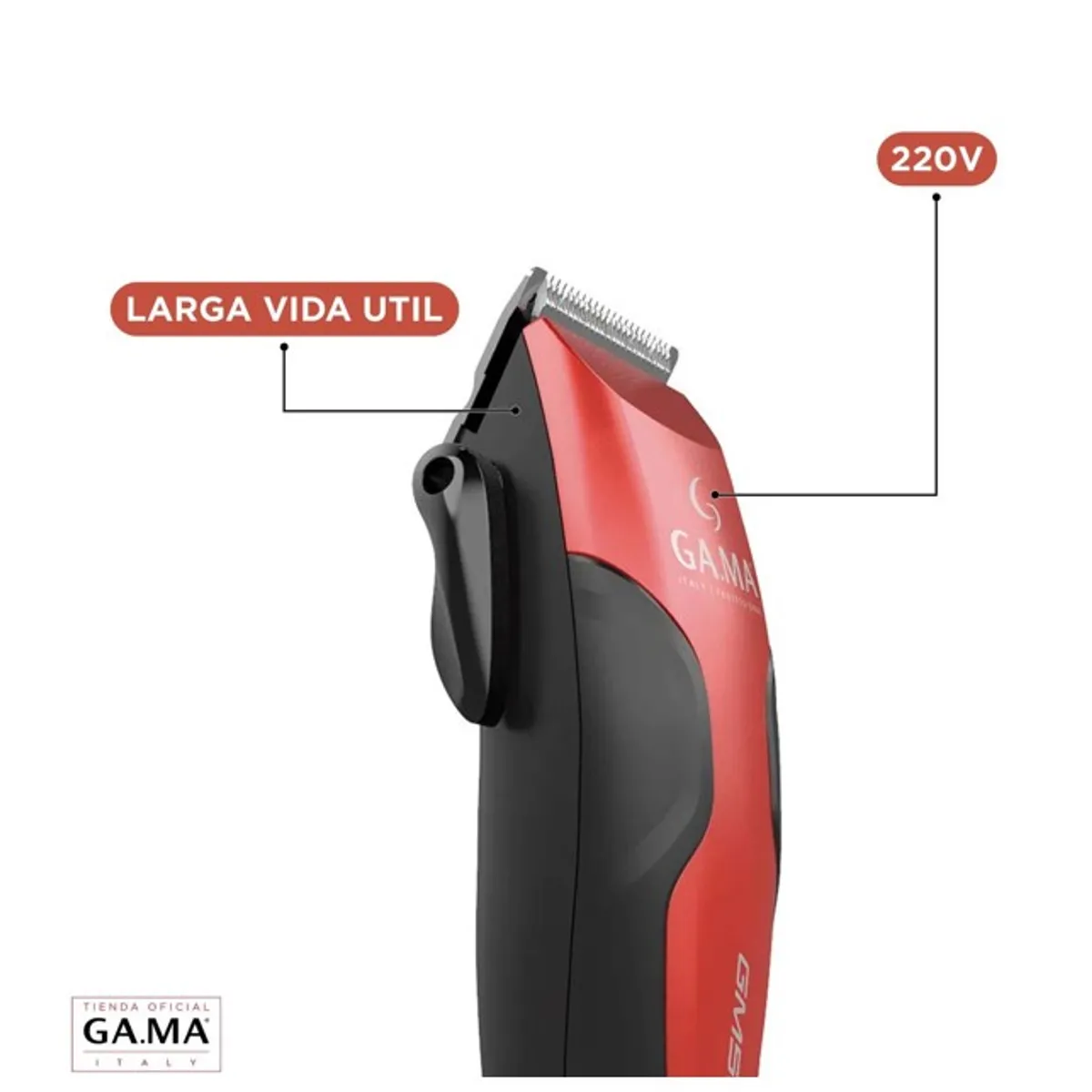 GAMA - Cortadora de pelos Gama Gm566RW 13 Piezas Corta pelos