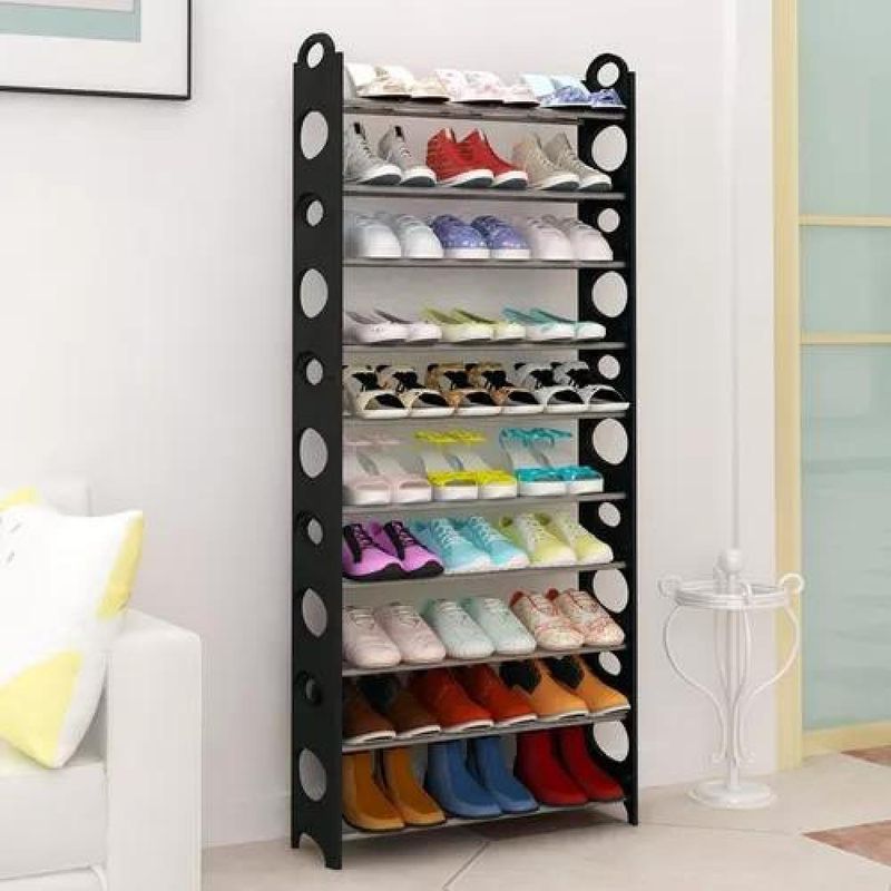 GENERICO - Zapatero armable estante 10 niveles negro