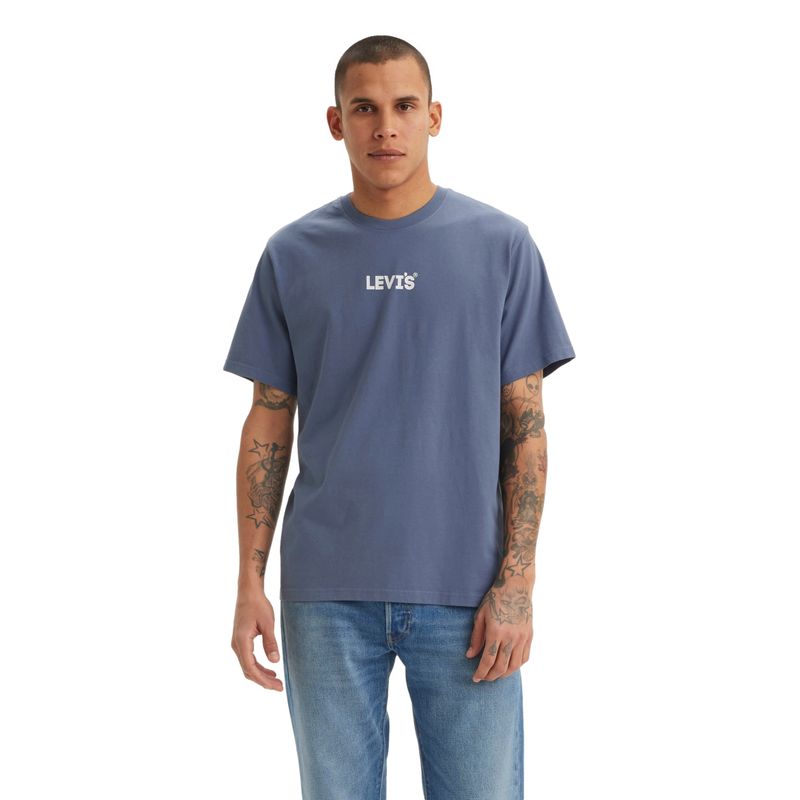 LEVIS - Polera Hombre Ss Relaxed Fit Tee Azul Levis
