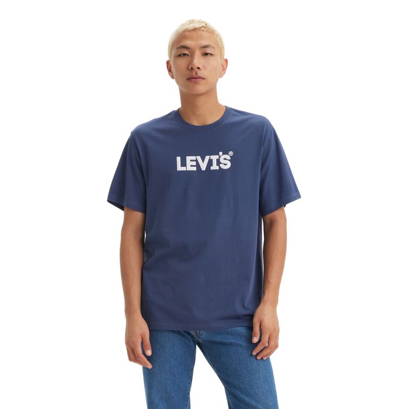 LEVIS - Polera Hombre Ss Relaxed Fit Tee Azul Levis