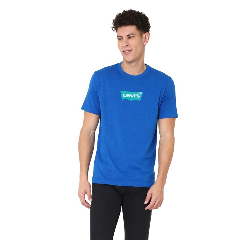 LEVIS - Polera Hombre Graphic Crewneck Tee Azul Levis