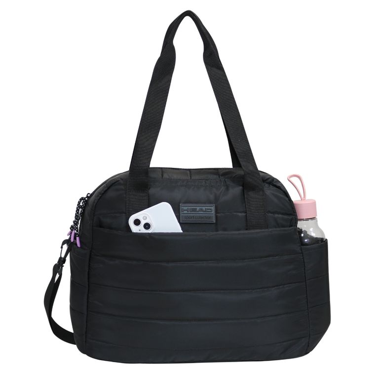 Bolso Mujer Buda Microfibra 33 Lts Negro