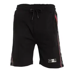 COLO COLO - Short Urbano Black Diseño Banda Lateral Grey Red - Negro