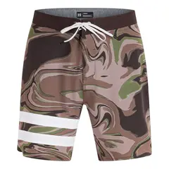 HURLEY - Traje de Baño Phantom Block Party 18 Brozed Camo - Negro