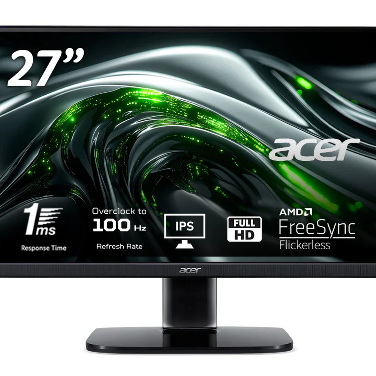 ACER - Monitor PC Acer KB272  27 FHD 100 Hz 1 ms250 nit AMD Freesync