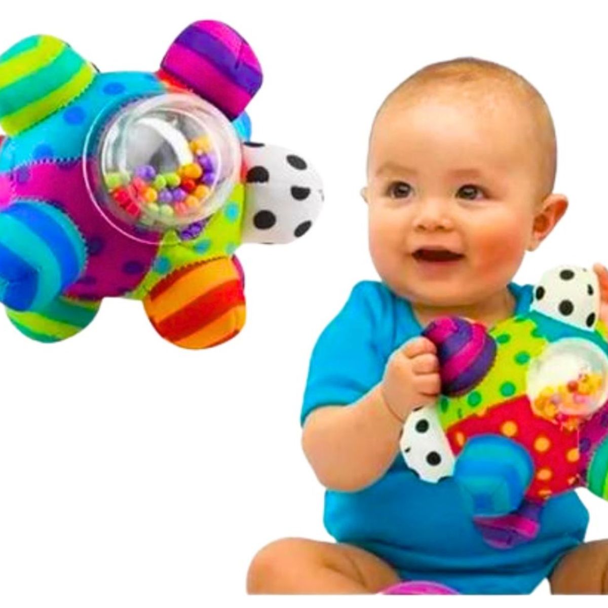 GENERICO - Juguete Pelota Sonajero Texturizadas Sensorial Para Bebes