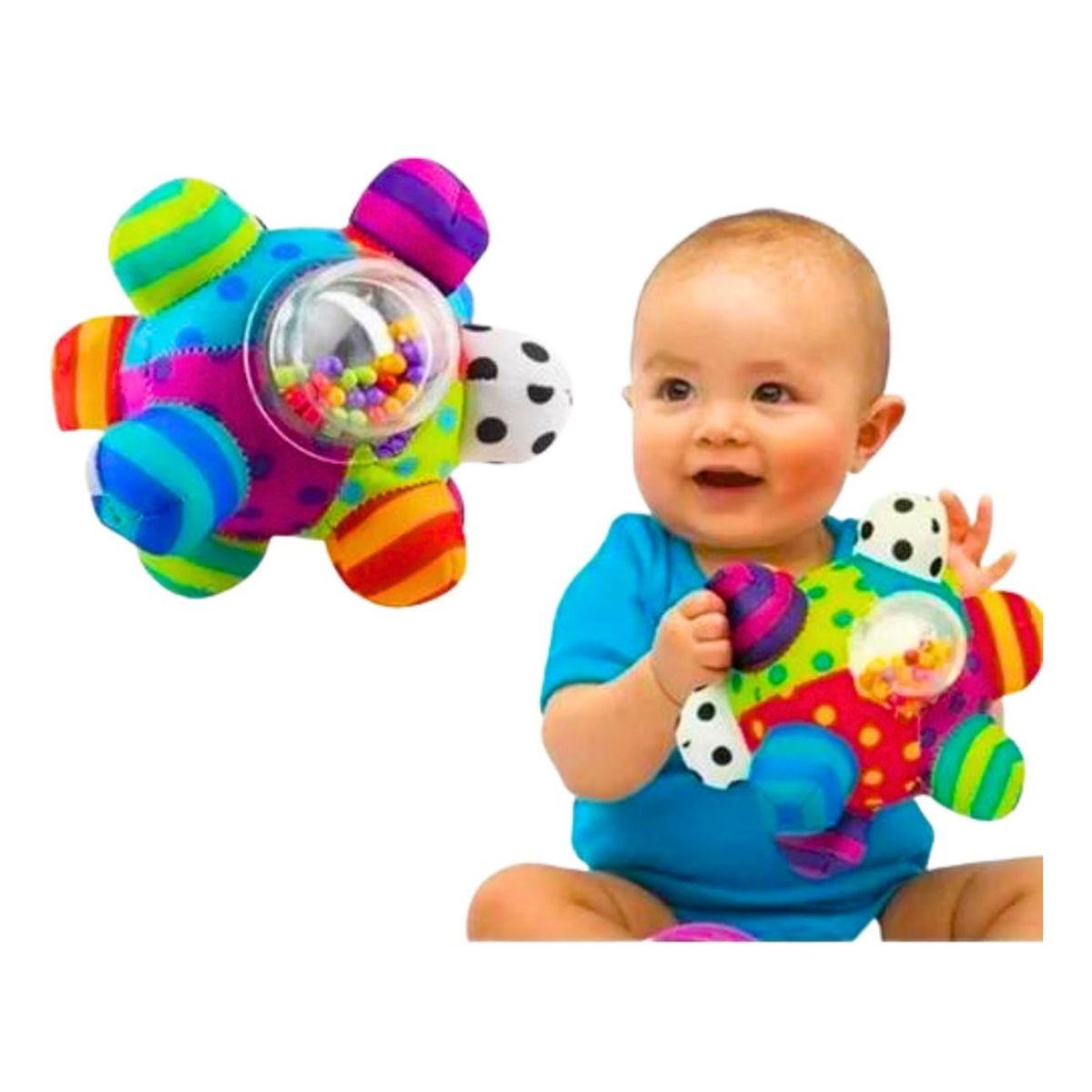 GENERICO - Juguete Pelota Sonajero Texturizadas Sensorial Para Bebes