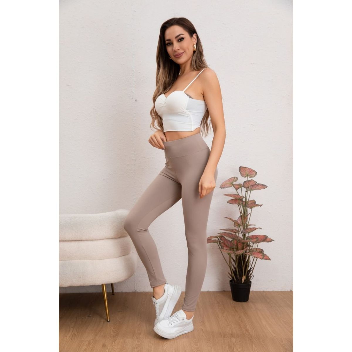 LIKE SHOP - Calza Lycra Premium Mujer Tiro Alto Deportivo Casual. Colores 018