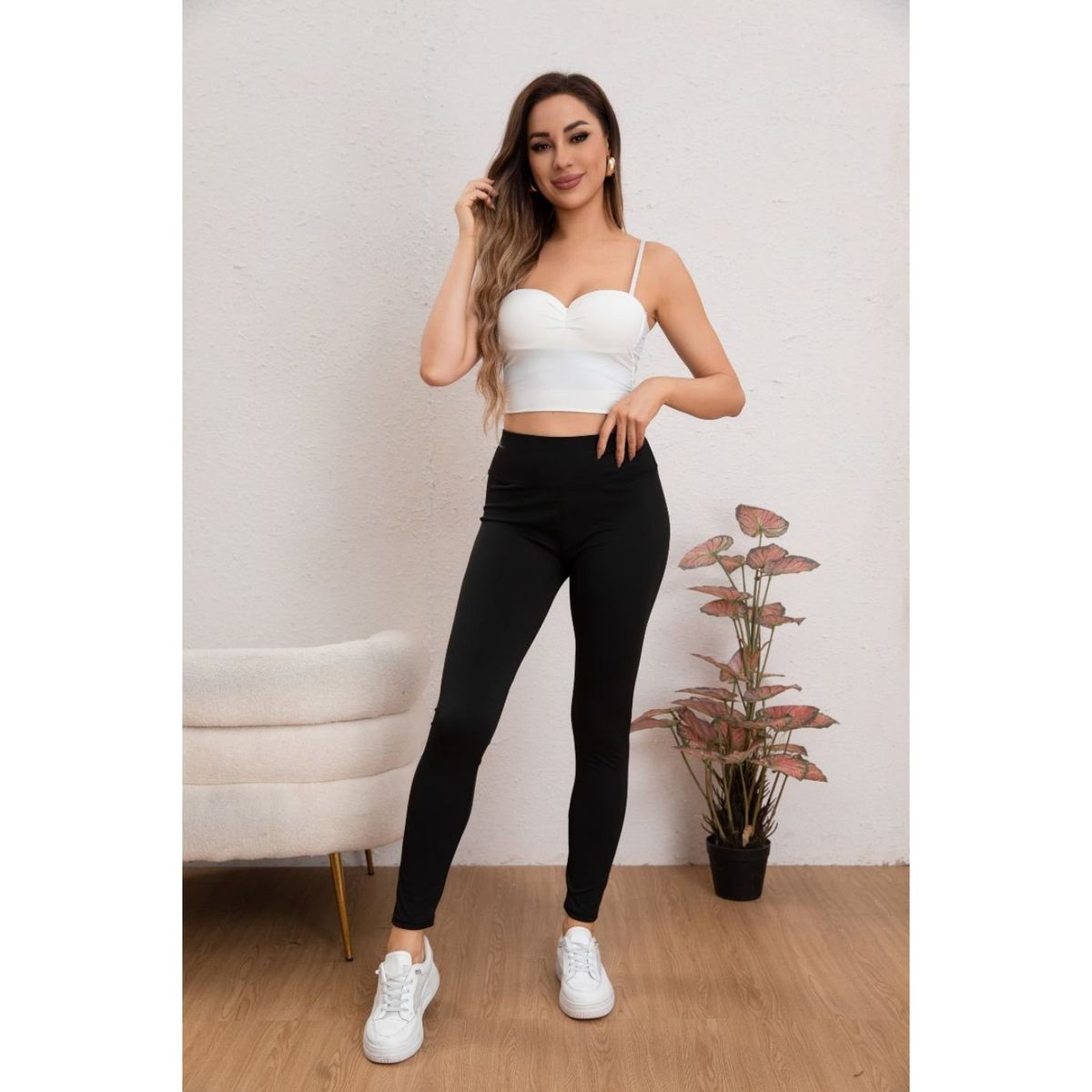 LIKE SHOP - Calza Lycra Premium Mujer Tiro Alto Deportivo Casual. Colores 018