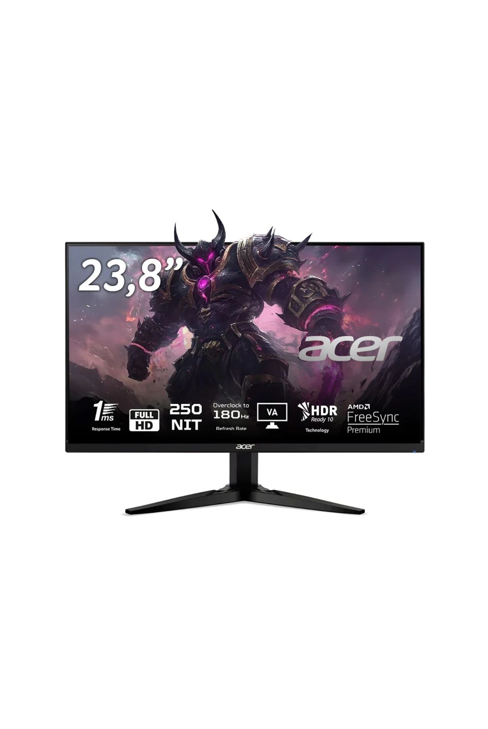 Monitor Gamer Acer KG241Y 23.8 IPS FHD 1Ms 180Hz 250Nit HDR10