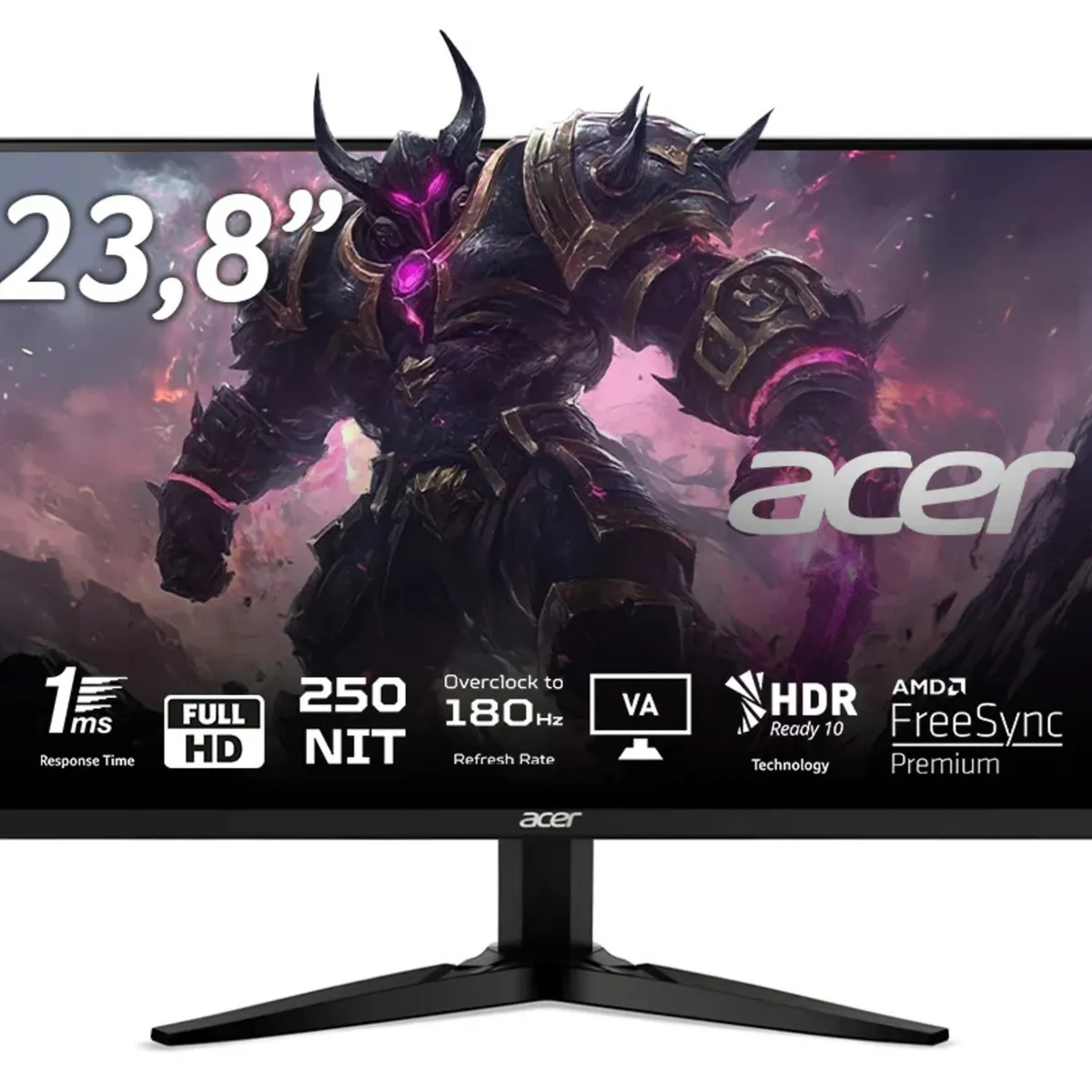 ACER - Monitor Gamer KG241Y / 23,8  IPS / FHD/ 180 Hz /1 msVRB/250nit/HDR10 /