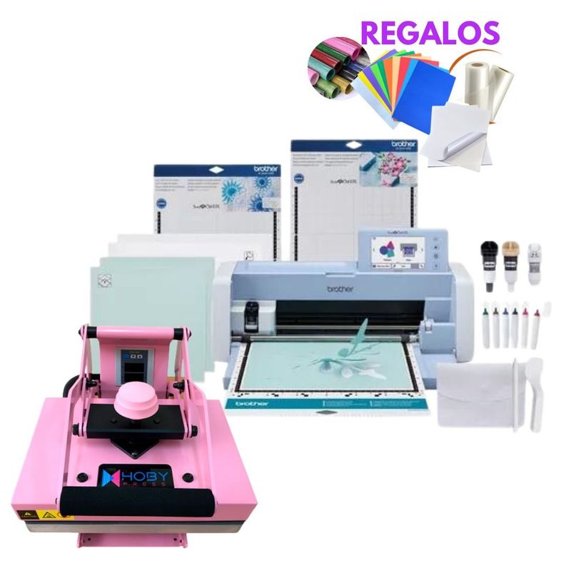 BROTHER - Plotter de corte Scan Brother + Estampadora 22x30cm+ vinilos de regalo