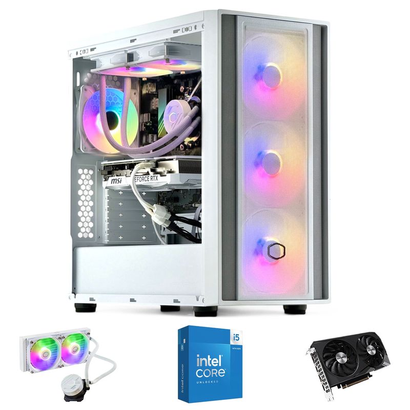 HYPERPC - PC GAMER Blanco INTEL CORE i5 14600K 32gb DDR5 1Tb RTX 4070 Ti SUPER WiFi