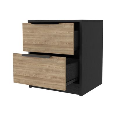 Imagen 2 del producto Velador 2 Cajones - Negro 48x41x36.3 cm