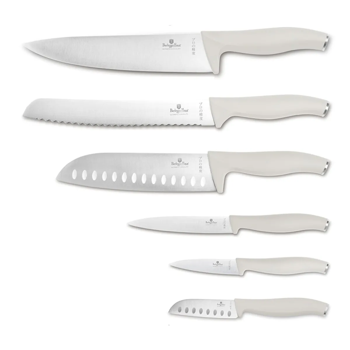 BERLINGER HAUS - SET DE CUCHILLOS 6 PZS BURGUNDY EDITION ACERO INOXIDABLE