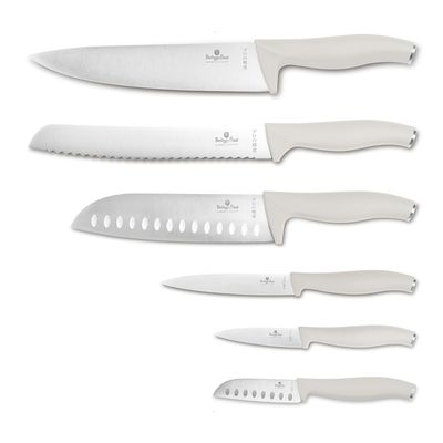 Imagen 2 del producto SET DE CUCHILLOS 6 PZS BURGUNDY EDITION ACERO INOXIDABLE