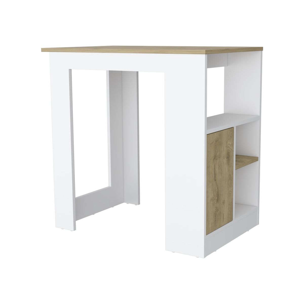 FMFURNITURE - Isla De Cocina 1 Puerta Blanco 90x103x70 cm