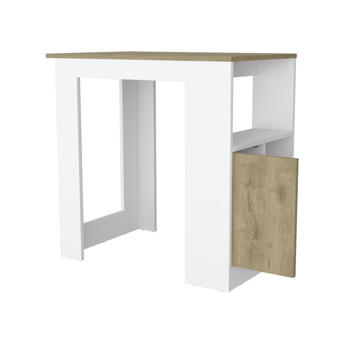 FMFURNITURE - Isla De Cocina 1 Puerta Blanco 90x103x70 cm