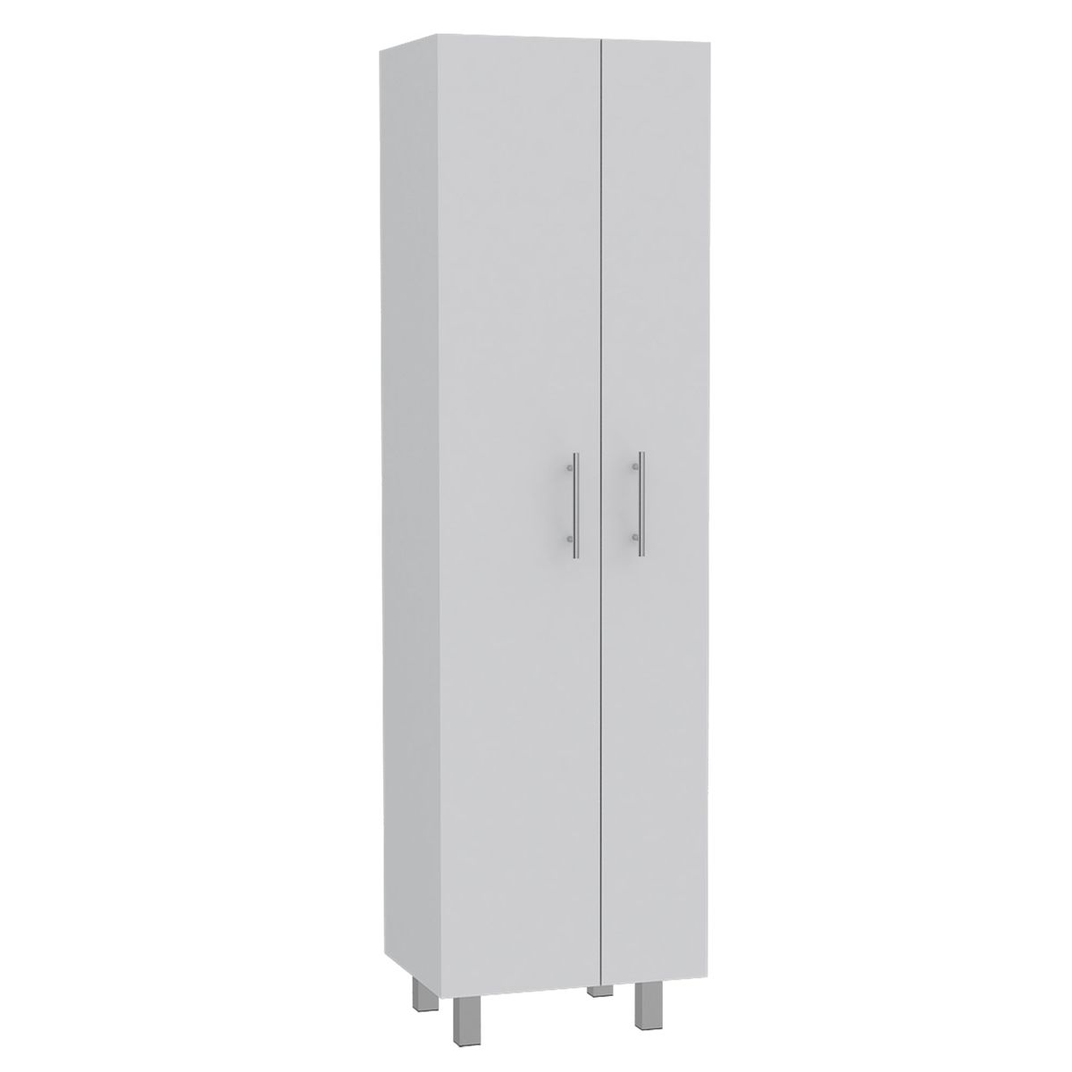 FMFURNITURE - Mueble De Aseo 2 Puertas Blanco 89.5x180.6x51.5 cm