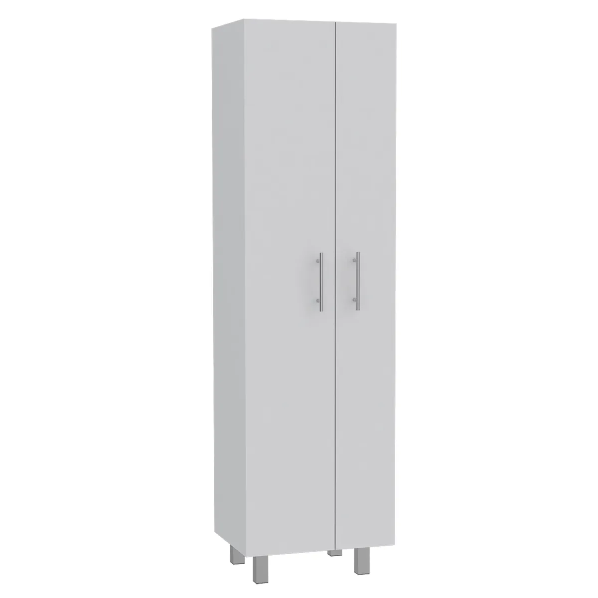 FMFURNITURE - Mueble De Aseo 2 Puertas Blanco 89.5x180.6x51.5 cm
