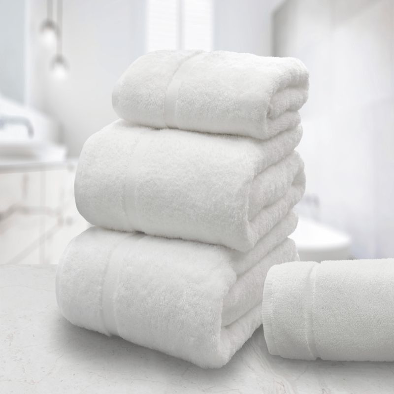 KARSTEN - Sábana de baño hotelera Karsten Agatha 600gr 86 x 150 cm Blanca