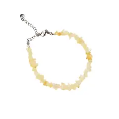 GENERICO - Pulsera citrino piedra rústica pequeña