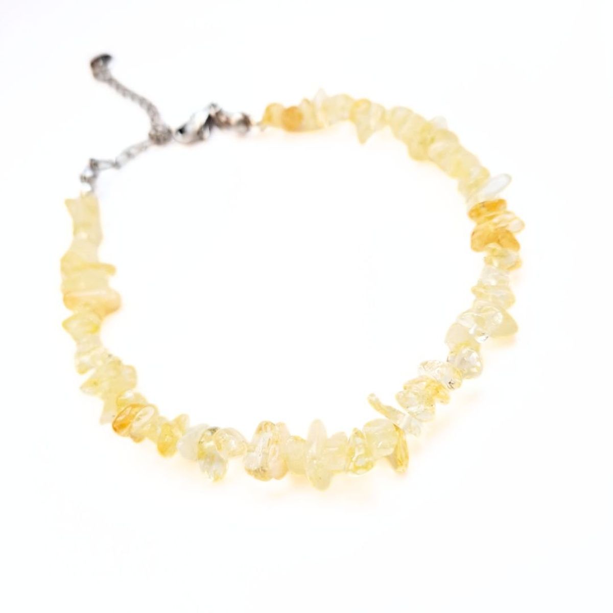GENERICO - Pulsera citrino piedra rústica pequeña