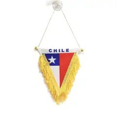 GENERICO - Bandera De Chile Con Flecos Para Autos