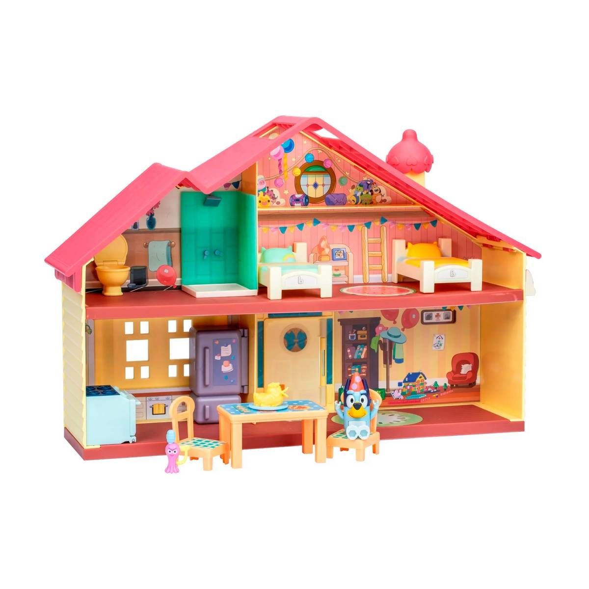BLUEY - Playset BLUEY 11 piezas casa celebración cumpleaños