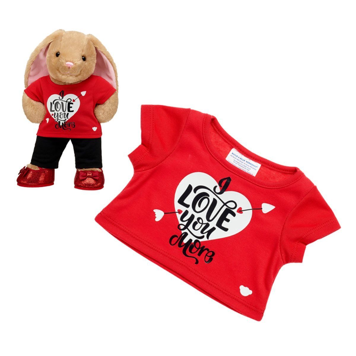 BUILD A BEAR - Polera Build a Bear I Love You More corazón