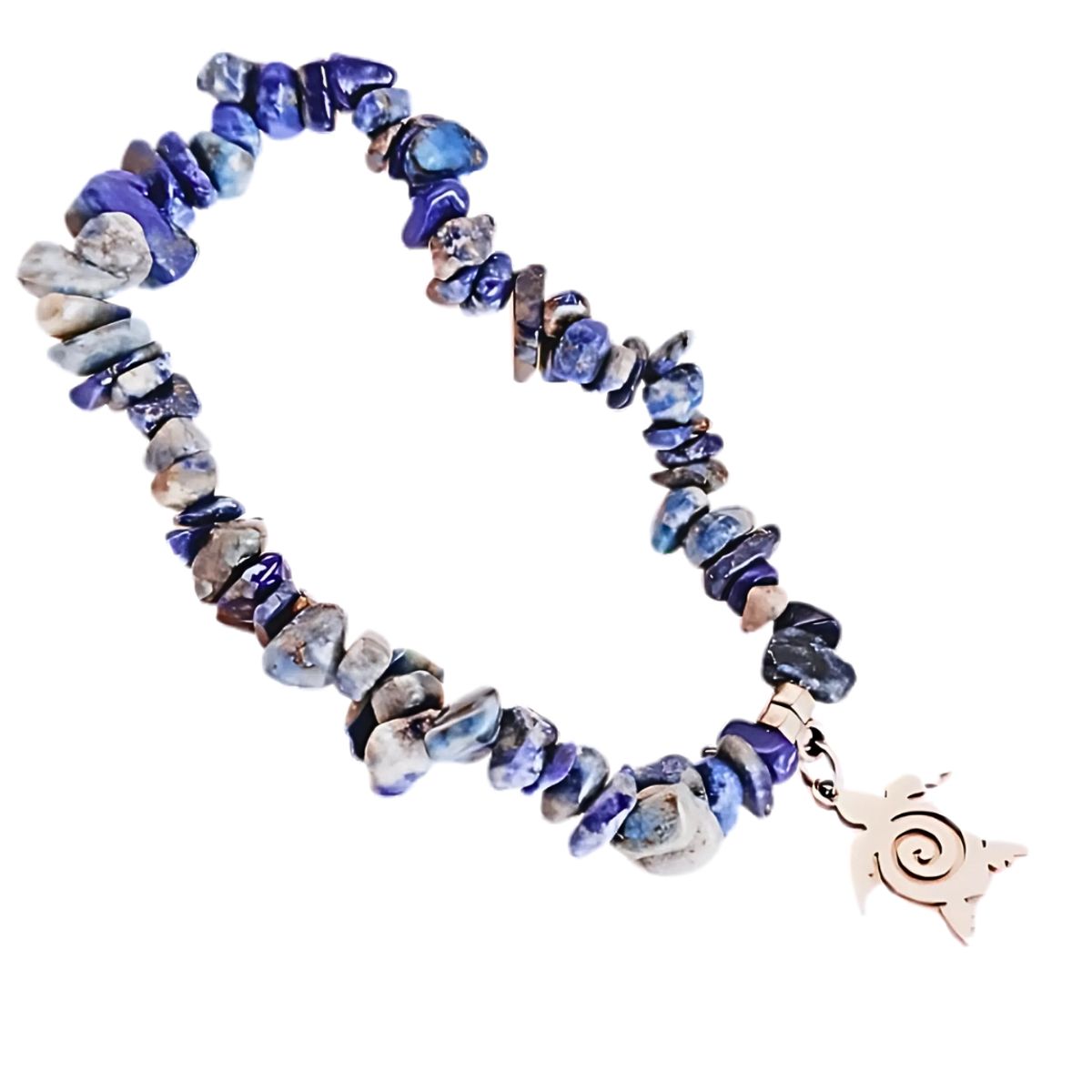 GENERICO - Pulsera Lapislázuli de piedra rústica