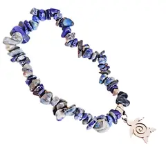 GENERICO - Pulsera Lapislázuli de piedra rústica