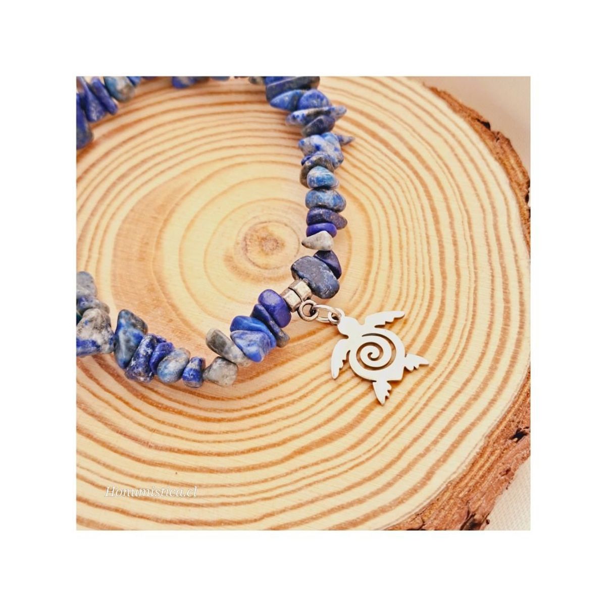 GENERICO - Pulsera Lapislázuli de piedra rústica