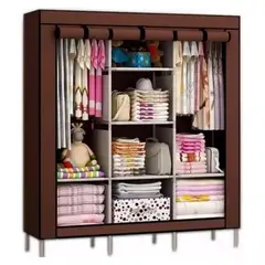 GENERICO - Closet Armario Armable Práctico Organizador Guarda Ropa Cafe