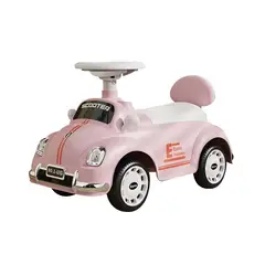 JUGUETON - Correpasillos Auto Escarabajo Vintage Rosado