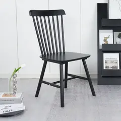 GENERICO - Silla de Comedor Windsor de Madera Negro
