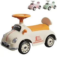 JUGUETON - Correpasillos Auto Escarabajo Vintage Blanco